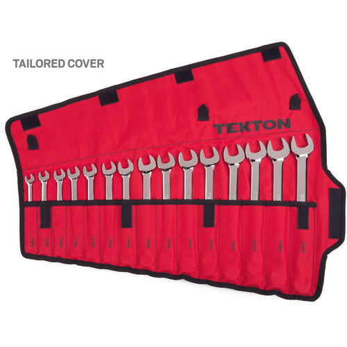 TEKTON KP85WRN03393 15 Pc. Combination Wrench Set with Pouch