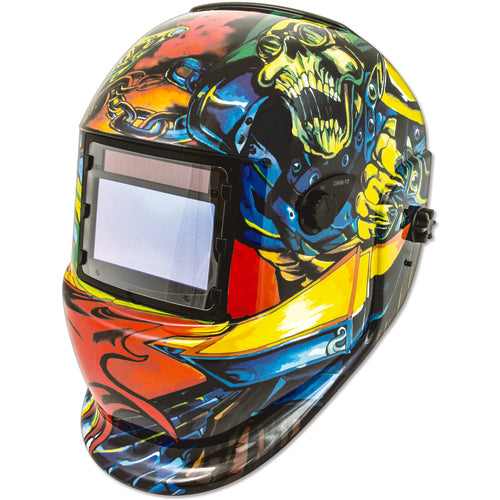 Titan KP8241289 #41289 - Solar Powered Auto Darkening Welding Helment; Forge Head Graphics