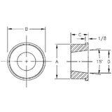 TE-CO 54971 TAPER INDEX PLUNGER BUSHING .77 UNFINISHED GROUND