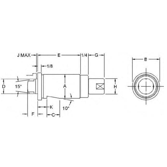 TE-CO 54902 TAPER INDEX PLUNGER 1.1 FINIHSED GROUND