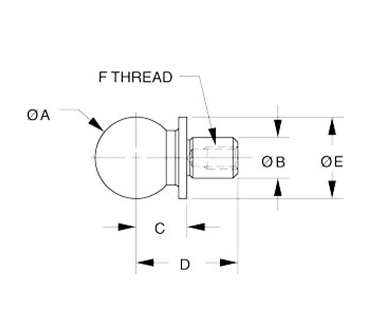 JERGENS CONSTRUCTION BALL, 12MM, SHOULDER 29092 Freer Tool and Supply
