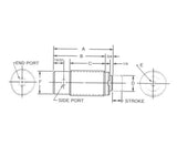 JERGENS CYLINDER, THREADED, 1 5/16-16, SINGLE-ACTING,HYD 1/2IN STROKE - 60463
