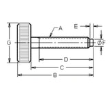JERGENS THUMB SCREW, M10 X 1.5 X 50 - 43980
