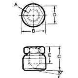 TE-CO 44303 TOGGLE PAD 5/16-18