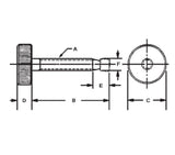 JERGENS THUMB SCREW, 1/4-20 X 1-1/2, W/SWIVEL PAD - 33503