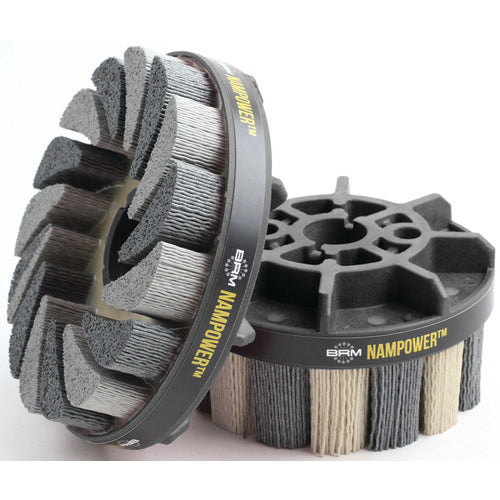 Brush Research MJ73HD1018120SN 100 mm x 18 mm-120 Grit - Nampower™ Nylon Abrasive Turbine Brush
