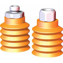 DESTACO VC-BM20N-18M 20mm DIA Nitrile Multi-Bellows Cup - 1/8 NPT Male