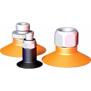 DESTACO VC-F40S-18M 40mm DIA Silicone Flat Cup - 1/8 NPT Male