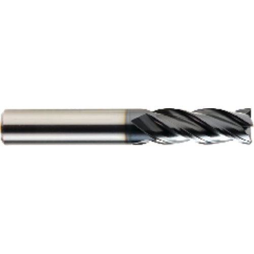 OSG USA, Inc. TP45VG4345008 1/2 Dia. ?1/2 Shank ?1-1/4 DOC ?3-1/2 OAL, Carbide, TiAlN, 4 Flute, Weldon, Corner Radius, Solid End Mill