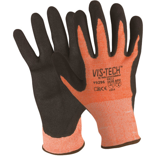 Wells Lamont LW0110875 FLEXTECH Size XXL Hi-Vis ANSI 4 Nitrile Palm Glove Y9296XXL