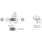 KIPP K0321.06 SPRING PLUNGER STANDARD SPRING FORCE, WITH THREAD LOCK D=M06 L=14, STEEL, COMP:BALL STEEL