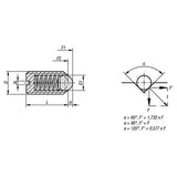 KIPP K0311.06 SPRING PLUNGER SPRING FORCE D=M06 L=14, PLASTIC, COMP:BALL POM