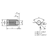 KIPP K0609.06 SPRING PLUNGER SPRING FORCE D=M06 L=14, STAINLESS STEEL, COMP:BALL CERAMIC