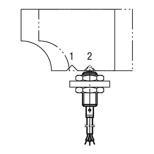 KIPP K0656.5061 SPRING PLUNGER SPRING FORCE, WITH STATUS SENSOR, NORMALLY CLOSED D=M06, L=27, L1=3, STEEL, COMP:PIN STEEL, PU=1