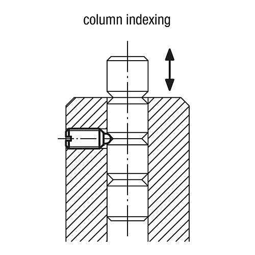 KIPP K0316.A5 SPRING PLUNGER STANDARD SPRING FORCE D=1/2-13 L=26, STAINLESS STEEL, COMP:BALL STAINLESS STEEL