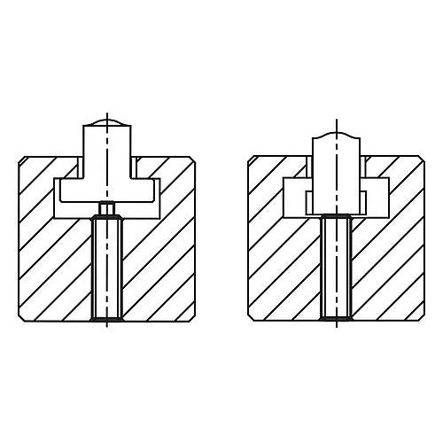 KIPP K1370.16 SPRING PLUNGER STANDARD SPRING FORCE D=M16 L=32 STEEL, FLAT, COMP:PIN STEEL
