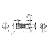 KIPP K0317.1A5 SPRING PLUNGER LIGHT SPRING FORCE D=1/2-13 L=28, STEEL, COMP:PIN STEEL, PU=10