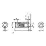 KIPP K0318.05 SPRING PLUNGER STANDARD SPRING FORCE D=M05 L=18, STEEL, COMP:PIN POM