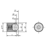 KIPP K0333.305 SPRING PLUNGER SPRING FORCE, SMOOTH VERSION, D=5 L=6, STAINLESS STEEL, COMP:POM, PU=50
