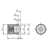 KIPP K0334.08 SPRING PLUNGER SPRING FORCE, SMOOTH VERSION, D=8 L=9, PLASTIC, COMP:STAINLESS STEEL