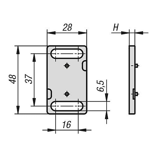 KIPP K1294.94 SPACER FOR BALL CATCH, POLYAMIDE BLACK