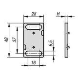 KIPP K1294.94 SPACER FOR BALL CATCH, POLYAMIDE BLACK