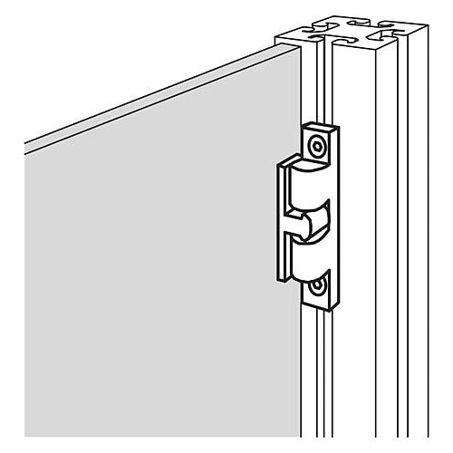 KIPP K0583.700 DOUBLE BALL CATCH, L=70, B=13, H=17, A=60, ZINC CHROMED, COMP:BALL STAINLESS STEEL