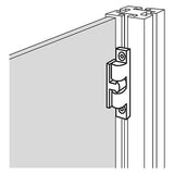 KIPP K0583.500 DOUBLE BALL CATCH, L=50, B=10, H=12,2, A=40, ZINC CHROMED, COMP:BALL STAINLESS STEEL