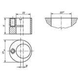 KIPP K0369.160 HOLDER ECCENTRIC D1=16, D2=10 STEEL