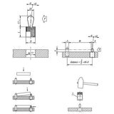 KIPP K0368.21036CM LATERAL SPRING PLUNGER, SPRING FORCE WITHOUT SEAL D=1/4, D2=1/4, L1=4, ALUMINIUM, COMP:STEEL