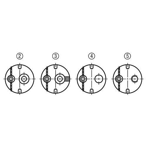 KIPP K1292.121 HOLDER ECCENTRIC D=12 H=11,8 STAINLESS STEEL, WITH CENTRE BORE, SW=2