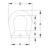 ACTEK AK48570 2,500 LBS COIL EYE NUT 38719 BLACK OXIDE FINISHED