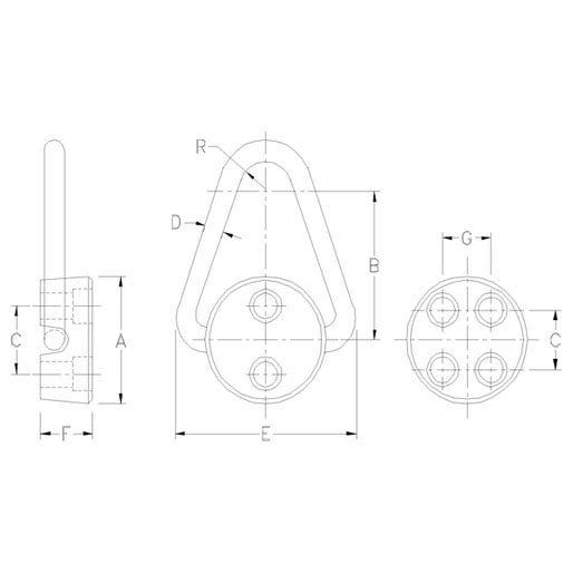 ACTEK AK68100 Forged Hoist Rings 3-5/8 DIA 20000 LBS