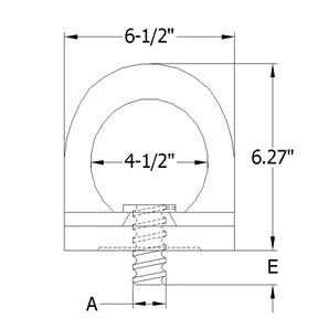 ACTEK AK48712 5,000 LBS. 1-8 UNC SUPER EYEBOLT E=1 LOW PROFILE