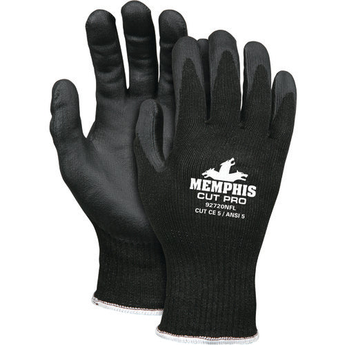 Memphis KB5192720NFL MCR Safety Cut Pro Glove - 10 Gauge HyperMax Shell - Nitrile Foam Coated Palm and Fingertips - Size Large