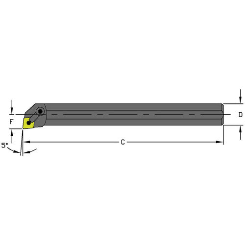 Ultra-Dex FG550980 A20U MCLNL4 Coolant Thru Steel Boring Bar
