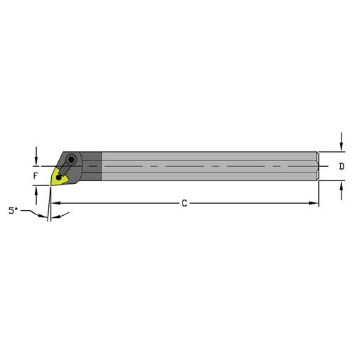 Ultra-Dex FG550983 A20U MWLNR4 Steel Boring Bar w/Coolant