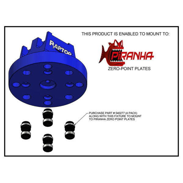 Raptor RWP-PIC3SS Stainless Steel Picatinny Rail Dovetail Fixture Connects Raptor Riser