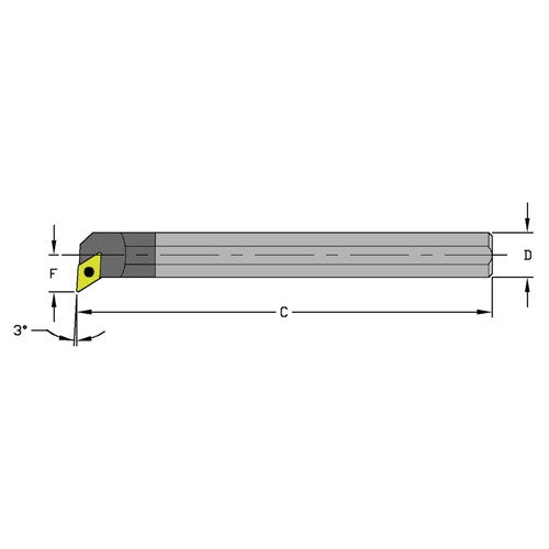 Ultra-Dex FG551275 E16T SDUCL3 Coolant Thru Carbide Boring Bar