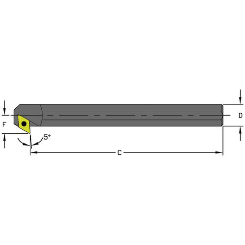 Ultra-Dex FG550927 A12Q SDXCL3 Coolant Thru Steel Boring Bar