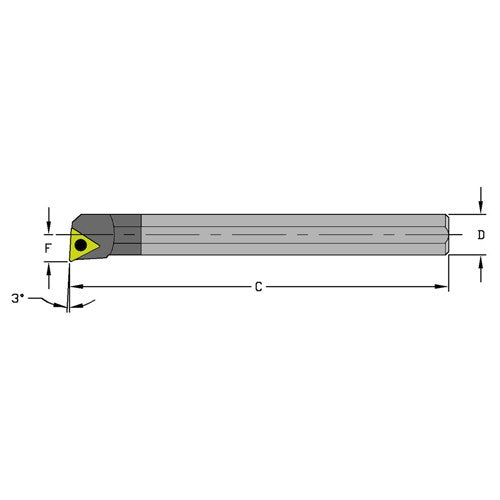 Ultra-Dex FG5561030 M-E08K STUCL06 Coolant Thru Carbide Boring Bar