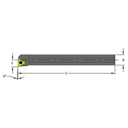 Ultra-Dex FG550951 A16R STUPL3 Coolant Thru Steel Boring Bar