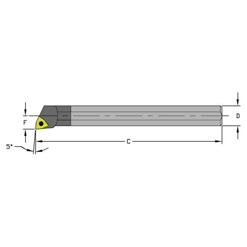 Ultra-Dex FG551284 E16T SWLCL3 Coolant Thru Carbide Boring Bar