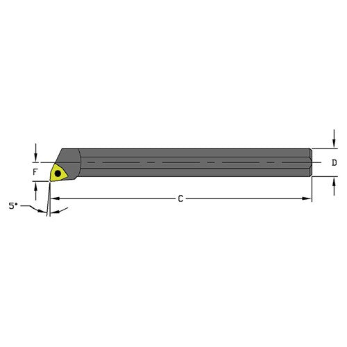 Ultra-Dex FG550903 A08M SWLCL2 Coolant Thru Steel Boring Bar