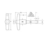 JERGENS KLP, T-HANDLE, 3/8 X 1.00 SS - 801050