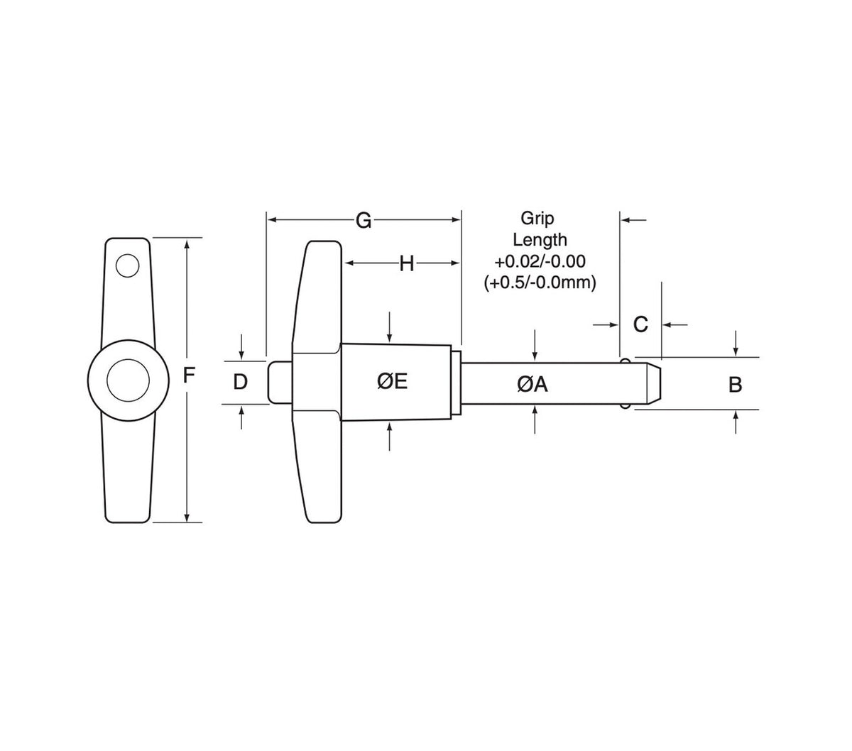 JERGENS KLP, T-HANDLE, 5MM X 25 SS - 851003